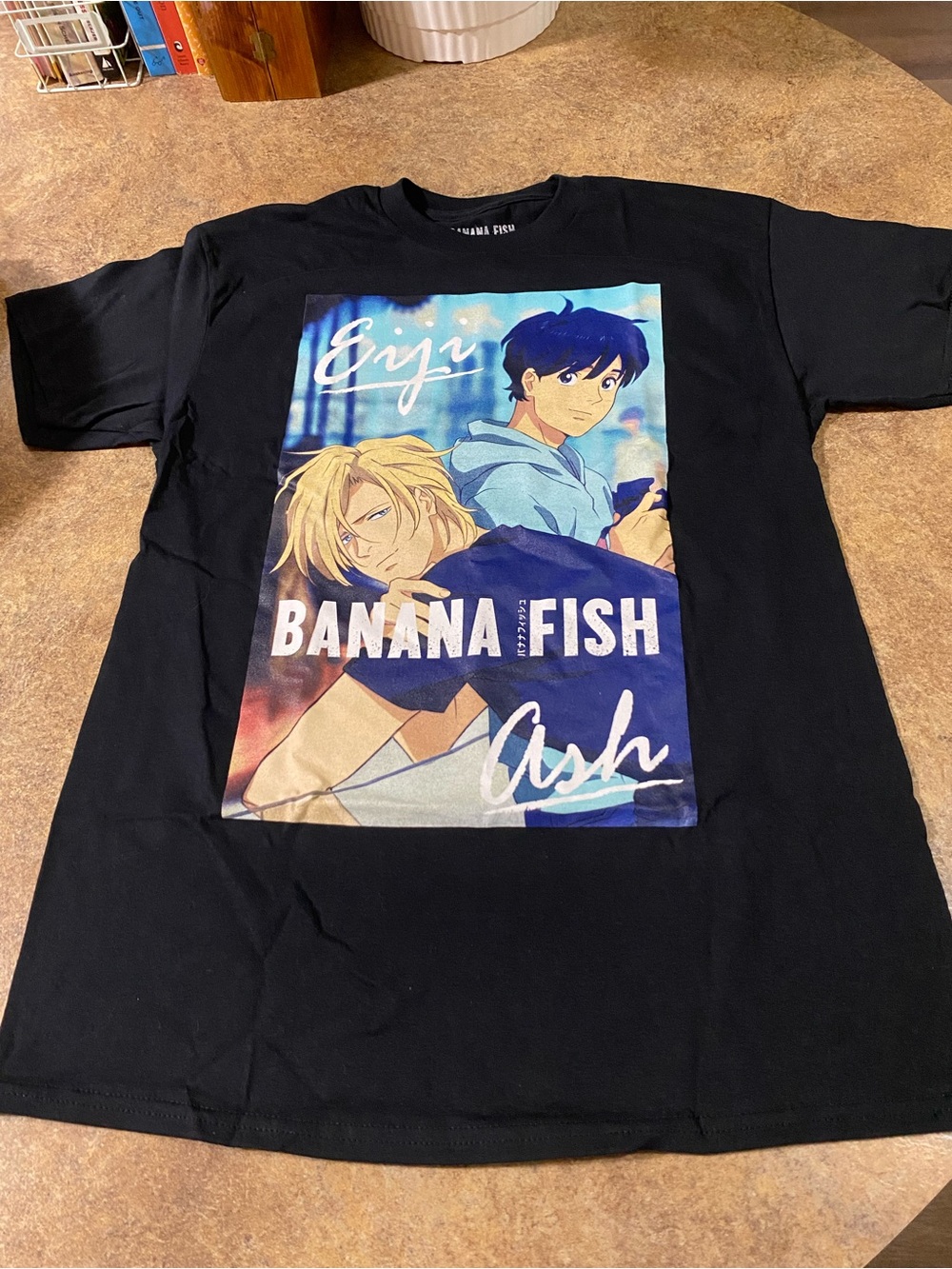 BANANA FISH Graphic T-Shirt in Black featuring Eiji & Ash